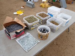 Qty Of #8 2in And #8 2 1/2in Project Screws c/w Qty of Assorted Nails, Nuts And Bolts