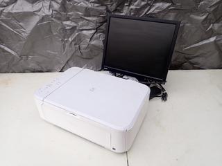 Orion 17RCM TFT 17in LCD Monitor c/w Canon-Pixma Multifunction Printer. SN RM170ICH800097