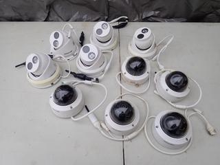 Qty Of (10) Hikvision 2.8mm 12V Network Cameras, Models Include: (5) Model DS-2CD2343G0, (4) Model DS-2CD2143G0 And (1) Model DS-2CD2142FWD