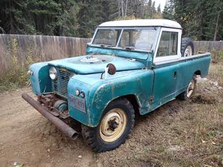 1960 Land Rover 109" Series IIA 4x4 Pickup Truck c/w 4-Cyl Gas Engine, Braden Winch And 7.50-16 Tires. SN 25408222B *Note: Running Condition Unknown*