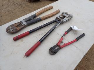 (2) Bolt Cutters and (1) Pair Of Crimpers