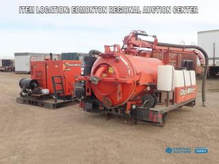 Fort Saskatchewan Location - 2015 Ditch Witch FXT50 Hydro Vac C/w Deutz D2011L03I 49HP Diesel Engine, 800 Gallon Vac Tank, Water Blast WB301-12 12VDC Hot Water Pressure Washer, (2) 200 Gallon Poly Tanks, Mounted On 10FT x 8FT Truck Deck & 8FT x 8FT 8IN Flat Deck, Showing 304 HRS. PIN CMWFXT50JF0000022