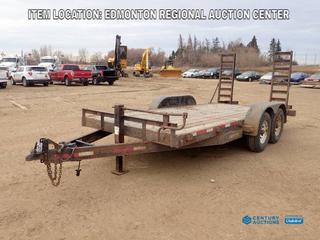 Fort Saskatchewan Location - 2013 ABU Trailers 16 Ft. X 6 Ft. In. T/A Equipment Trailer c/w 5 Ft. X 8 In. Ramp, 2 5/16 In. Ball Hitch And ST235/80R16 Tires. VIN 4UGFH1624DD022426
