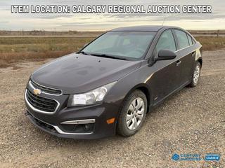 High River Location - 2015 Chevrolet Cruze LT RS Sedan c/w 1.4L, A/T, A/C, Leather, Power Sunroof, 215/60R16 Tires. Showing 206,124 Kms. VIN 1G1PE5SB4F7222710