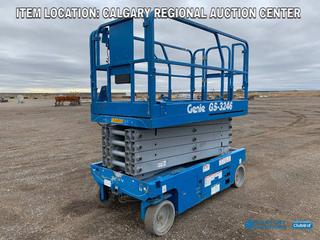 High River Location -  2016 Genie GS-3246 Electric Scissor Lift, 700lb Capacity, 38ft Max Working Height, 36in Roll Out Platform Extension, S/N GS4616P-139390 *Requires Repair - Field Report in Documents Tab*