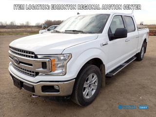 Fort Saskatchewan Location - 2019 Ford F150 XLT 4X4 Crew Cab Pickup c/w 3.5L V6, A/T, Aluminum Headache Rack w/ Side Rails, 6ft 7in Box And LT275/65R18 Tires. Showing 147,057Kms. VIN 1FTFW1E49KFD22081 *Note: Windshield Cracked*