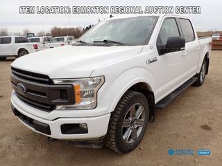 Fort Saskatchewan Location - 2019 Ford F150 XLT Crew Cab 4X4 Pickup c/w 3.5L V6 Eco Boost, A/T, 5ft 7in Box And 275/55R20 Tires. Showing 141,890 Kms. VIN 1FTEW1E43KFA45603 *Note: Windshield Cracked*