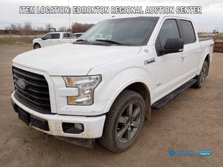 Fort Saskatchewan Location - 2017 Ford F150 XLT 4X4 Crew Cab Pickup c/w 3.5L V6 Eco Boost, A/T, Tonneau Cover, 5ft 7in Box And 275/60R20 Tires. Showing 230,077kms. VIN 1FTEW1EG6HFC22311 *Note: Windshield Cracked*