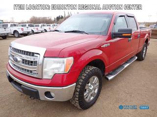 Fort Saskatchewan Location - 2012 Ford F150 XLT XTR 4X4 Crew Cab Pickup c/w 5.0L V8 Flex Fuel, A/T, Box Liner, 6ft 7in Box And LT275/65R18 Tires. Showing 245,739kms. VIN 1FTFW1EF2CFC62745 *Note: Windshield Cracked, Chips In Paint*