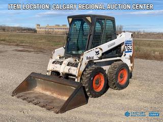 High River Location - 2000 Bobcat 763 Skid Steer Loader c/w Kubota V2203 Diesel 42 HP, 66in Tooth Bucket, Aux. Hydraulics, Showing 4981hrs, 10-16.5 Tires, S/N 512256608