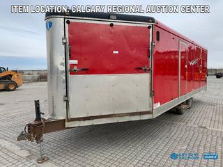 High River Location - 2011 Interstate 22ft X 102in T/A Enclosed Trailer c/w 2 5/16in Ball Hitch, Front Ramp Door, Rear Ramp Door, Driver Side Man Door, 9990lb GVWR, 5200lbs GAWR, Plumbed For Lights/Electrical, Propane Heater, Spare Tire,ST225/75R15 Tires. VIN 4RACS2728BN082427