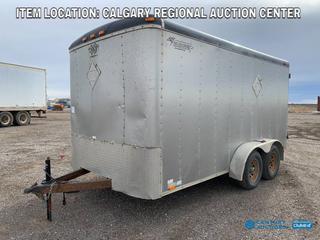 High River Location - 2007 Forest River Continental Cargo 14ft X 7ft T/A Enclosed Trailer c/w 2 5/16 Ball Hitch, Rear Barn Doors, Passenger Side Man Door, 7000lb GVWR, 3500lbs GAWR, Spare Tire, ST205/75R15 Tires. VIN 5NHUCC4297N053196