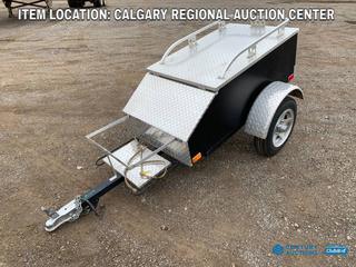 High River Location - 2018 Changzhou Nanxiashu 5 Ft. X 29 In. S/A Motorcycle Trailer c/w 1 7/8 In. Ball Hitch, 600KG GVWR, 800KG GAWR, 5.30-12 Tires, VIN LN2MT121XJCN10010.  Trailer used only once.