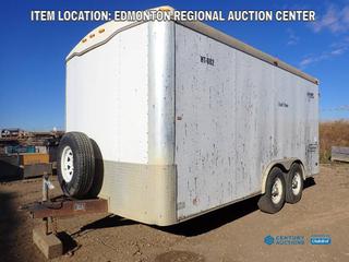 Fort Saskatchewan Location - Portable Self Contained Insulated Steam Trailer C/w Haulmark Industries Model GR85X16WT3 16 Ft. 4 In. X 8 Ft. 4 In. Enclosed Trailer, 2 5/16 In. Ball Hitch, 10,000lb GVWR, Hotsy Model 1260SS 3000PSI Pressure Washer w/ Vanguard 16hp Engine And 5 Ft. 9 In X 4 Ft. X 5 Ft. Water Tank. VIN 16HGB16206U046685 *PL#1055*