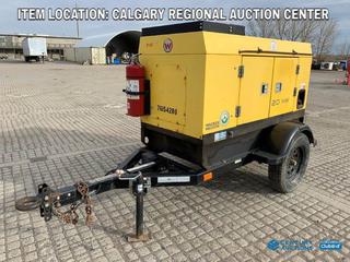 High River Location - 2013 Wacker Neuson G25 20 KW S/A Portable Generator c/w Isuzu 4 Cyl, Pintle Hitch, 205/75R15 Tires, Showing 8307 Hours, S/N 4TCSU0252DHG24207