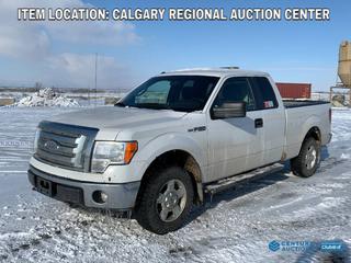 High River Location - 2011 Ford F-150 XLT 4x4 Super Cab Pickup c/w 5.0L, A/C, Long Box, Rear Seats Removed for Custom Storage Cabinet, 245/70R17 TIRES, Showing 213,092 Kms, VIN 1FTFX1EF5BFC67840.