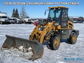 High River Location - 2018 HZM XL16H Wheel Loader c/w 4 Cyl Diesel 50 HP, 2 Spd Hydrostatic, Hydraulic Q/A, Auxiliary Hydraulics Front & Back, 84in Smooth Bucket, Cab, Heater, Back Up Camera, 2in Receiver, Tool Kit, Spare Filters, 23.5/70R16 Tires, Showing 1148 Hours, S/N 171289