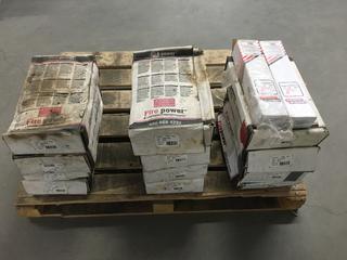 (12) Boxes of Fire Power 1440-0098 and 1440-0183 Welding 50lb Electrodes and (2) Boxes of Lincoln Electric 7018-1 MR 4.0mm 11.0lb Electrodes. (WH)