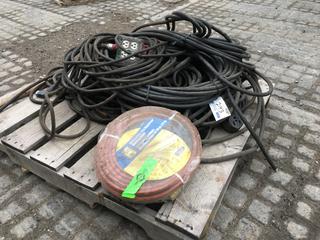 Unused Power Fist Oxy-Acetylene Welding Hose 50ft x 1/4in, Assorted Welding Leads and Power Cords. (Dome)