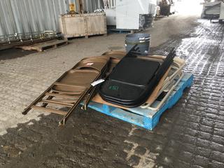 (13) Folding Chairs and (5) Small Metal Wastebaskets. (SC 2)