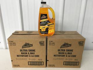 (2) Boxes of Armor All 201804B Ultra Shine Wash & Wax, (4) 1.89L Bottles Per Box. (5-N-1)
