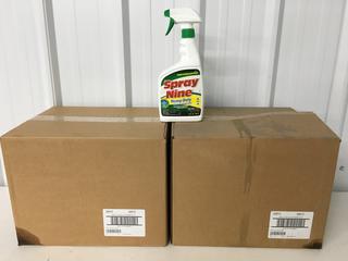 (2) Boxes of Spray Nine 26810 Heavy Duty Cleaner/Degreaser, (12) 946 ml Spray Bottles Per Box. (5-R-3)