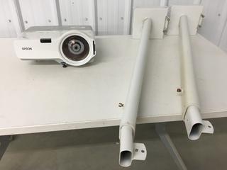 (1) Epson 410W Power-Lite Projector c/w Wall Mount.
