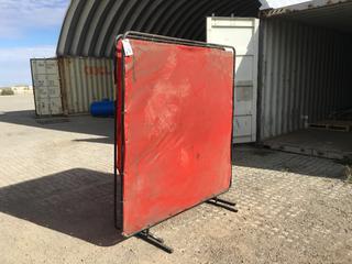 (2) Welding Screens, Approximately 70in W x 75in H. (Seacan)