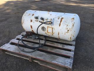 Horizontal Propane Tank 44in L x 19in Diameter.