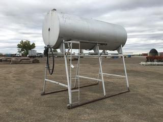 Gas Fuel Tank 1000 Gallons c/w Hose, Nozzle, Access Ladder and Platform.