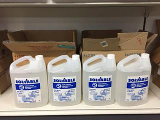 (12) 3.78L Containers of Solvable Hand Sanitizer. (5-R-4)