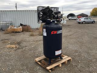 Campbell Hausfeld 80 Gallon Vertical Compressor 5Hp 240V 21.0 Amp 60Hz Single Phase, Model# TQ310401AJ AGM07. *Damaged*  (Dome)