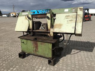 Lian Feng Heavy Duty 15in Horizontal Band Saw, Model# LF-BS15AA w/ Height Selector and Feed Rate, S/N 12671. *Damaged*  (Dome)