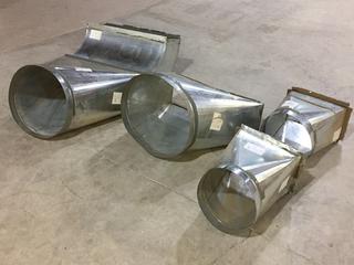 (4) Pieces of Galvanized Duct. 