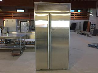 Jade Model RJRS4270D Stainless Steel Commercial Refrigerator/Freezer, c/w (2) 36in Bosch Handles, 115 VAC, 60Hz, 7.2A, 42in x 78in, S/N 13415794GN. (AUD)