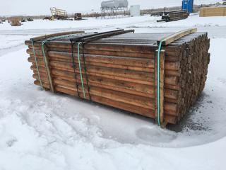 (1) Lift of Douglas Fir Fencing Rails, 8ft 6in (L), 3in Diameter Approximately 149 Pcs/Lift.