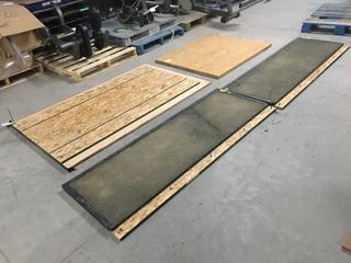 Plywood Steel Reinforced Deadlift Platform Rubber Mat Surface. Approximately 10ft. X 7-1/2ft. *Disassembled - As is Per Pictures. Might Be Incomplete* (WH)