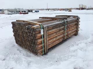 (1) Lift of Douglas Fir Fencing Rails, 8ft 6in (L),3in Diameter Approximately 149 Pcs/Lift.