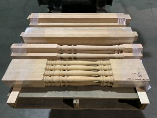 Selling Off-Site - (14) Oak 2-Flute Spindle 1 3/4in x 1 3/4in - 34in Length, (4) 2 Oak Flute Spindle 1 34/in x 1 3/4in - 42in Length, (20) Oak Blank Spindle 1 1/4in x 1 1/4in - 34in Length, (4) Oak Blank Spindle 1 1/4in x 1 1/4in - 42in Length, (8) Oak Turned Spindle 1 3/4in x 1 3/4in - 36in Length.  Located At Unit A 8080 36 Street SE, Calgary, For Viewing & More Information Please Contract Darko at 403-465-1941. Pick Up By Appointment Only Call Darko at 403-465-1941. 