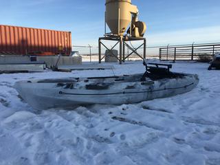Single Person Kayak c/w Unused Pedal Drive System Motor, (2) Paddles. (Motor In WH)