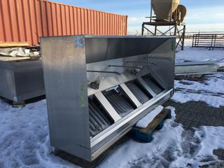 Quest Stainless Steel Commercial Kitchen Vented Exhaust Hood 120 200W 2 Amp Single Phase 4ft x 9ft w/ Lights, Model# QLOMAF-31154.