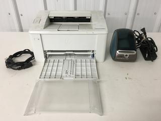 HP Laser jet Pro M102w Desktop Laser Printer and Dymo 400 93089 Thermal Label Printer. (5-C-2)