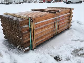 (1) Lift of Douglas Fir Fencing Rails, 8ft 6in (L),3in Diameter Approximately 149 Pcs/Lift.