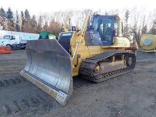 2007 Komatsu D65WX-15E0 Crawler Tractor c/w Komatsu 8.3L Diesel, AC CAB, 6-Way Tilt, CWS 1MAK 12ft Blade, Frost Ripper, 3-Shank Ripper And 26in Single Grouser Pads. Showing 8,320 Hrs SN 69042. PIN KMT0D071J01069042 *Less Than 500hrs on new rails, Rollers, Idlers and Segments*