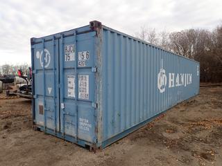 1996 40ft Storage Container. SN HJCU7580156 *Note: Dent Inside Of Container*