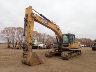 2016 XCMG XE210CU Excavator c/w 158hp, Aux Hyd, Q/C, AC/Heater, WBM Pace Setter 200 60in Bucket And 31in Triple Grouser Pads. Showing 3137hrs. PIN XUG02103VFKA00062