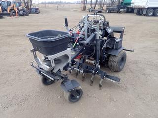 ABI Force Command Series Zero Turn Stand On Ground Prep Machine c/w Vanguard 18hp 570cc Engine, 66in Adjustable Bunk Rake, Hydraulic Control System And Seeder. Showing 236hrs. SN 105223