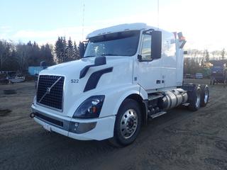 2016 Volvo D16 T/A Truck Tractor c/w D16 550hp 16.1L Diesel, AT03112D 12-Spd A/T, Webasto Preheat, Permco PTO, 3ft(W) Sleeper, 59,200lb GVWR, 13,200lb Fronts, 23,000lb Rears, Magnum Headache Rack, 216in W/B And 11R24.5 Tires. CVIP 03/2024. Showing 225,891kms. VIN 4V4NC9KK6GN950428 *Note: Windshield Cracked* 
