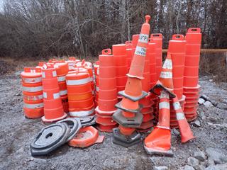 Qty Of Assorted Traffic Barrels And Cones