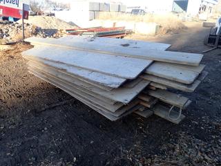 Qty Of Assorted 4X8 Sheets Of Plywood c/w Assorted 2X8 Planks